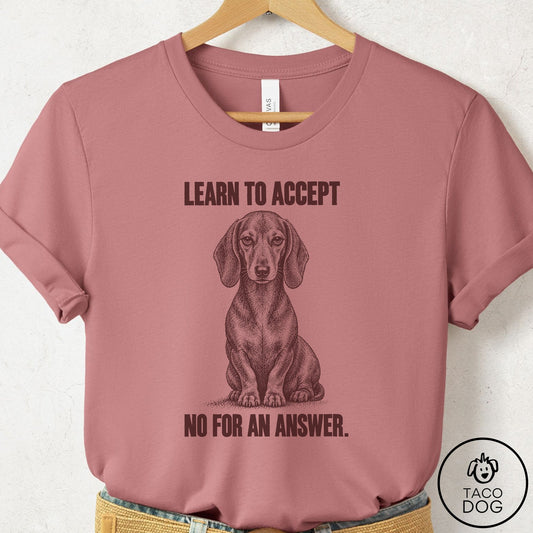 Dachshund Spokesdog T-Shirt Mauve Taco-Dog