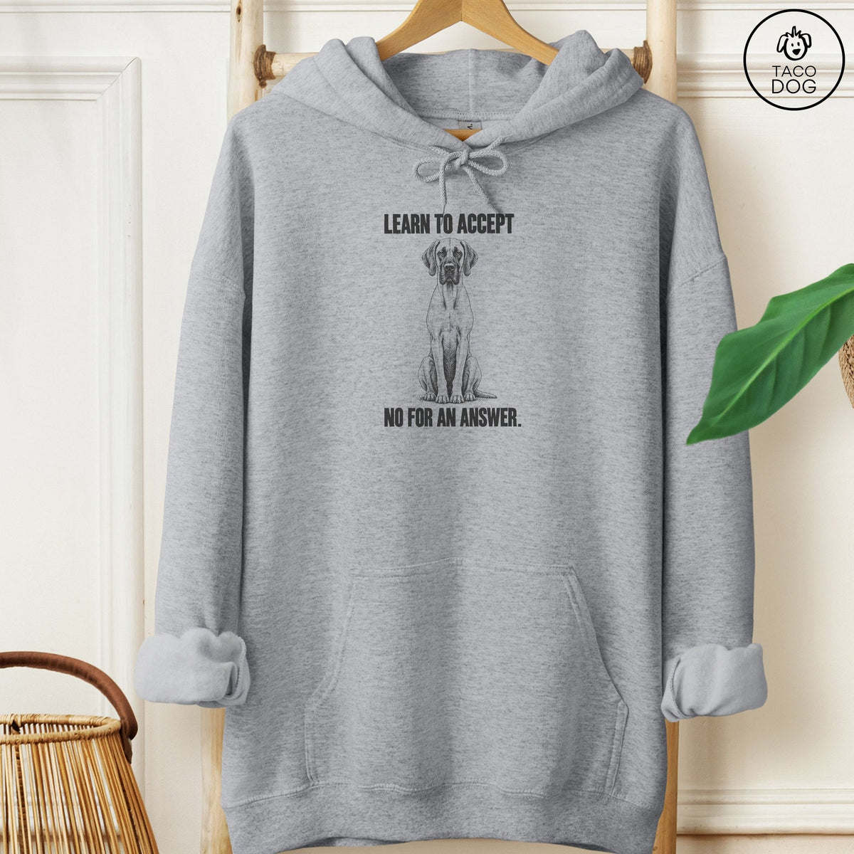 Great Dane Spokesdog Hoodie Graphite Heather Taco-Dog