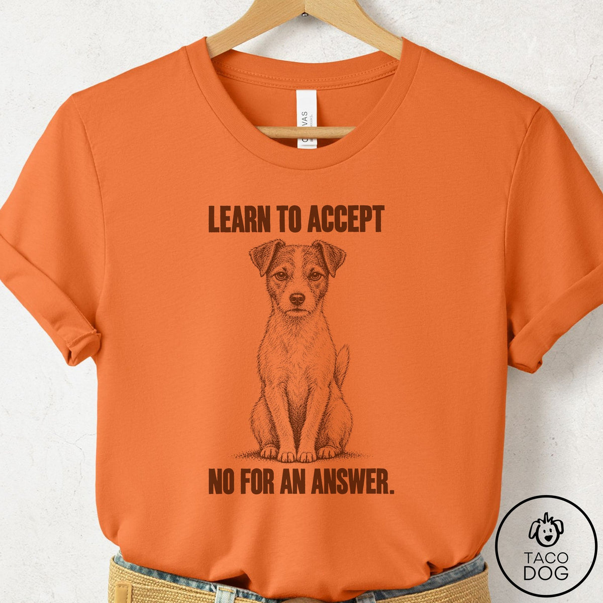 Jack Russell Spokesdog T-Shirt Burnt Orange Taco-Dog