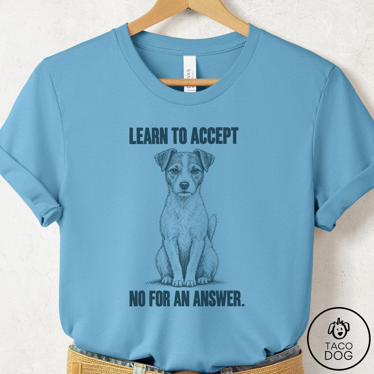 Jack Russell Spokesdog T-Shirt Ocean Blue Taco-Dog