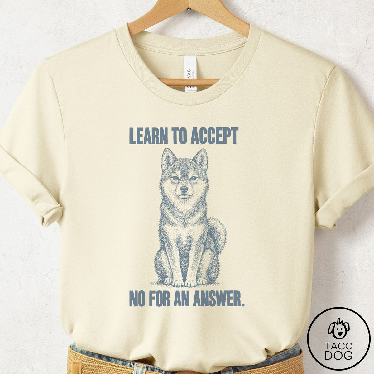Shiba Inu Spokesdog T-Shirt Natural Taco-Dog
