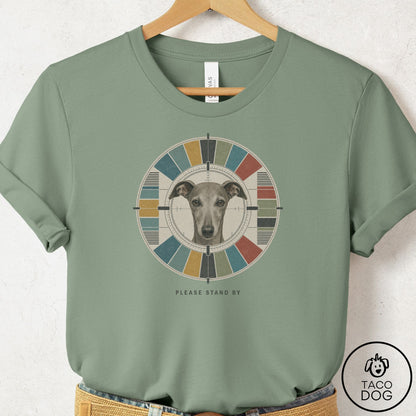 Italian Greyhound Whippet Stand by T-Shirt