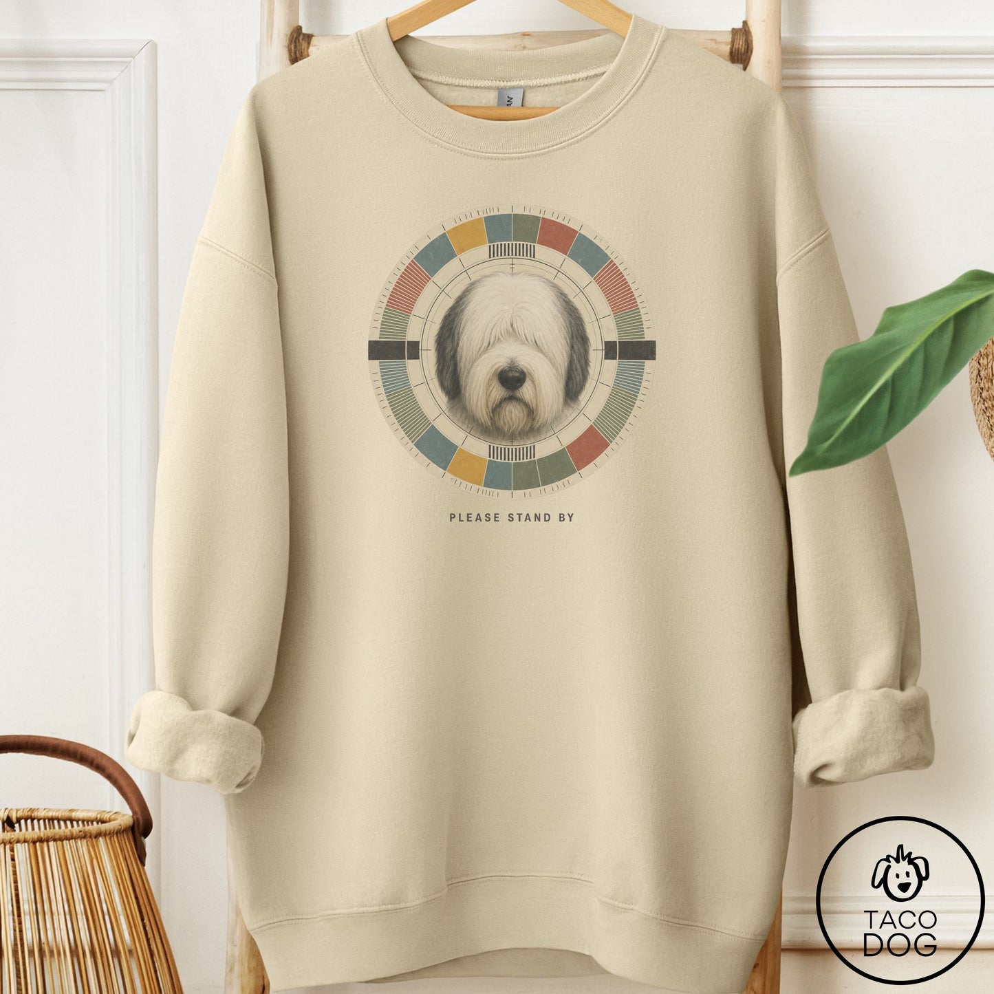 Old English Sheepdog Stand by Sweatshirt
