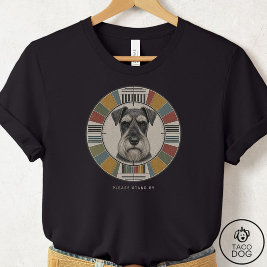 Schnauzer Stand by T-Shirt Black Taco-Dog