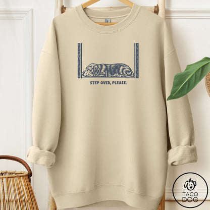 Dachshund Step Over Please Sweatshirt Sand Taco-Dog