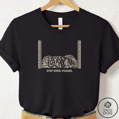 Havanese Step Over Please T-Shirt Black Taco-Dog