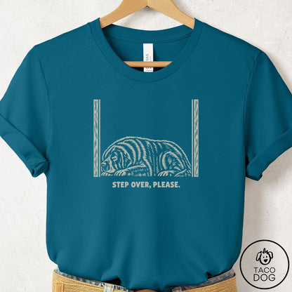 Newfoundland Step Over Please T-Shirt Deep Teal Taco-Dog