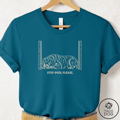 Rottweiler Step Over Please T-Shirt Deep Teal Taco-Dog
