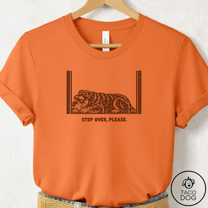 Schnauzer Step Over Please T-Shirt Burnt Orange Taco-Dog