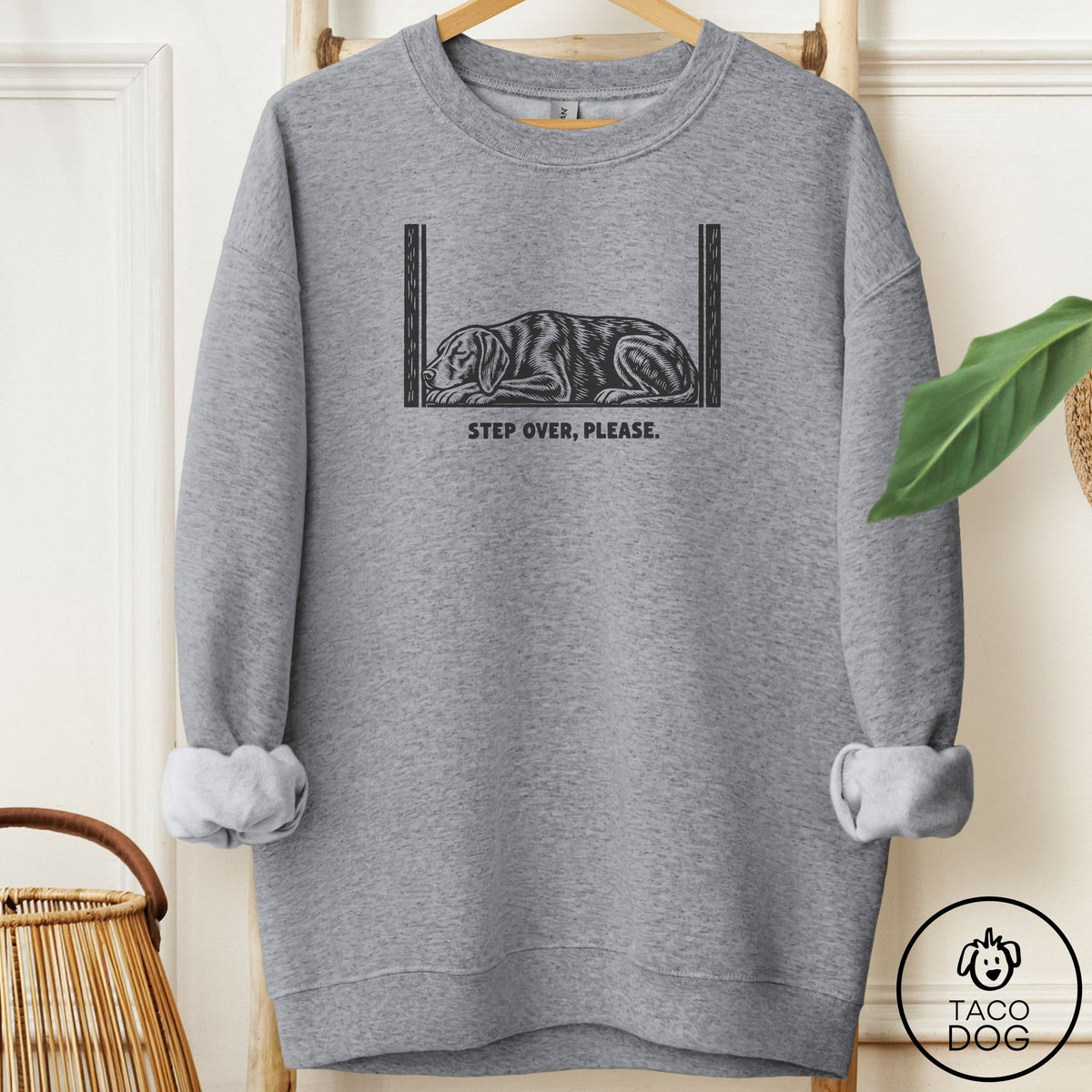 Vizsla Step Over Please Sweatshirt Graphite Heather Taco-Dog
