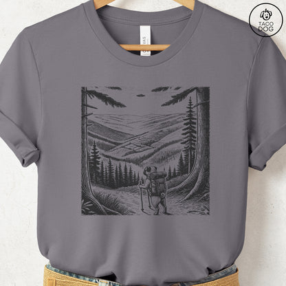 Pug Hiking T-Shirt Storm Taco-Dog