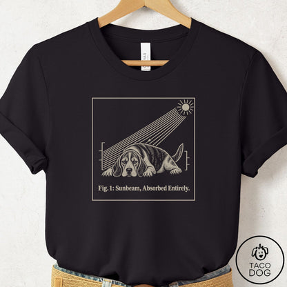 Beagle Sunbeam T-Shirt Black Taco-Dog