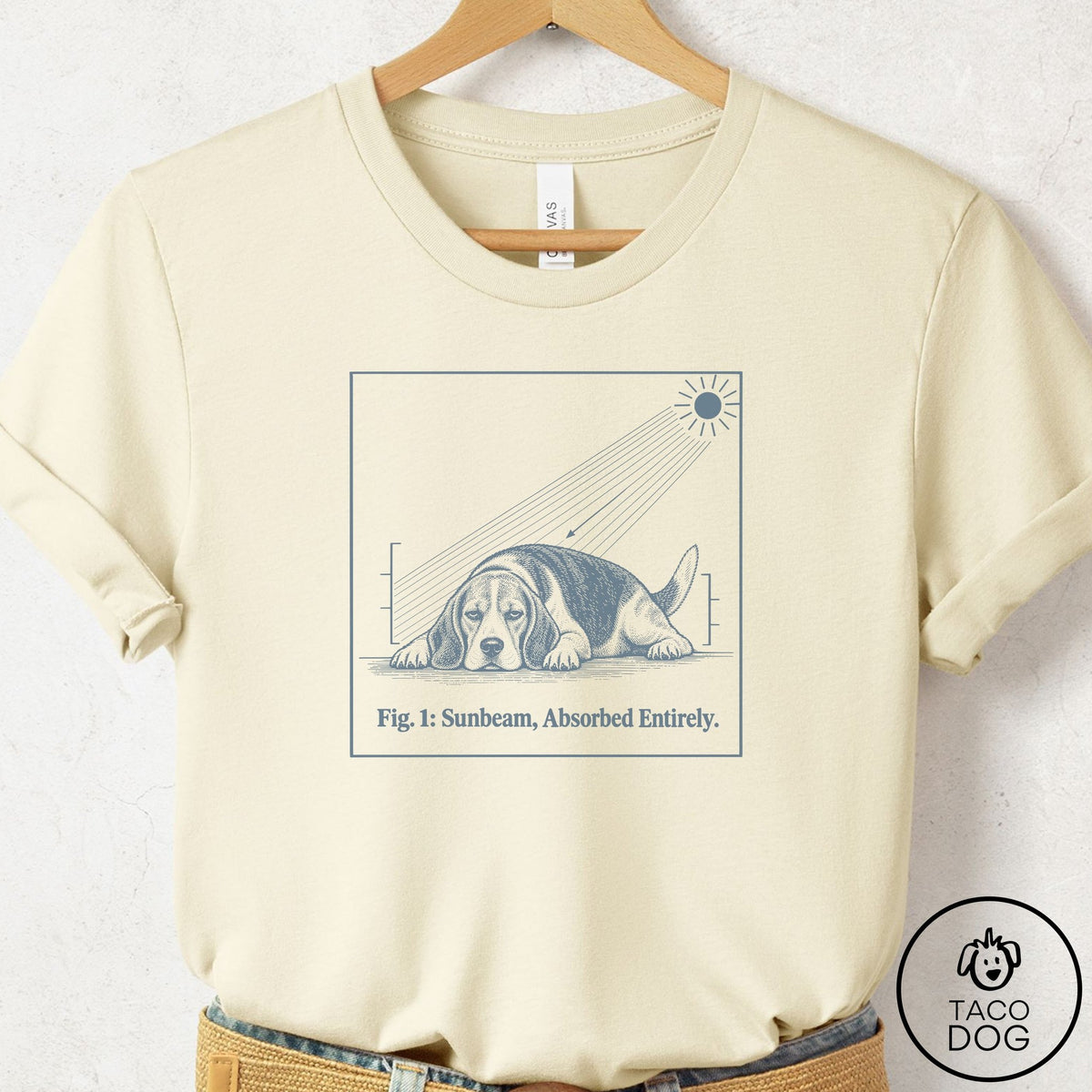 Beagle Sunbeam T-Shirt Natural Taco-Dog