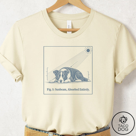 Border Collie Sunbeam T-Shirt Natural Taco-Dog