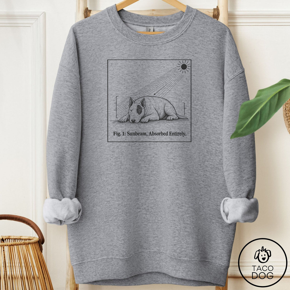 Bull Terrier Sunbeam Sweatshirt Graphite Heather Taco-Dog
