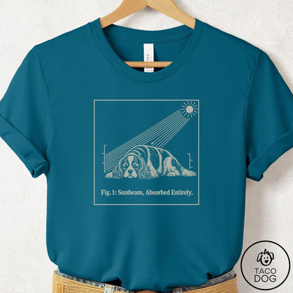 Cavalier King Charles Spaniel Sunbeam T-Shirt Deep Teal Taco-Dog