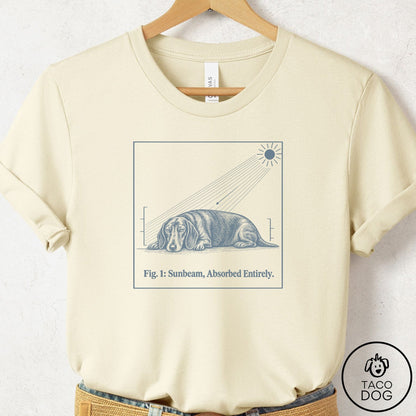 Dachshund Sunbeam T-Shirt Natural Taco-Dog
