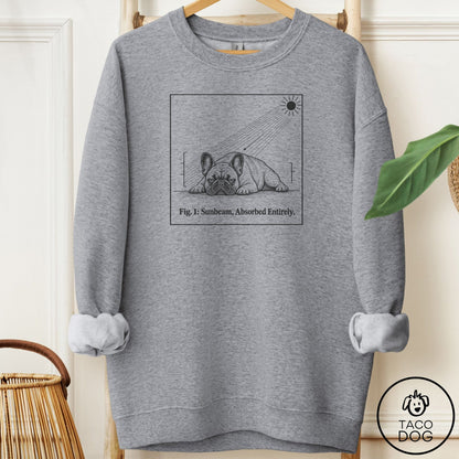 French Bulldog Frenchie Sunbeam Sweatshirt Graphite Heather Taco-Dog