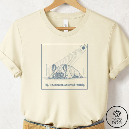 French Bulldog Frenchie Sunbeam T-Shirt Natural Taco-Dog