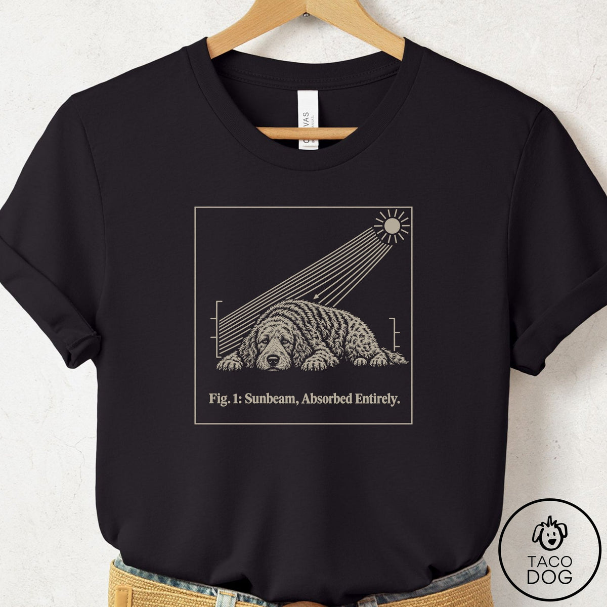 Doodle Sunbeam T-Shirt Black Taco-Dog