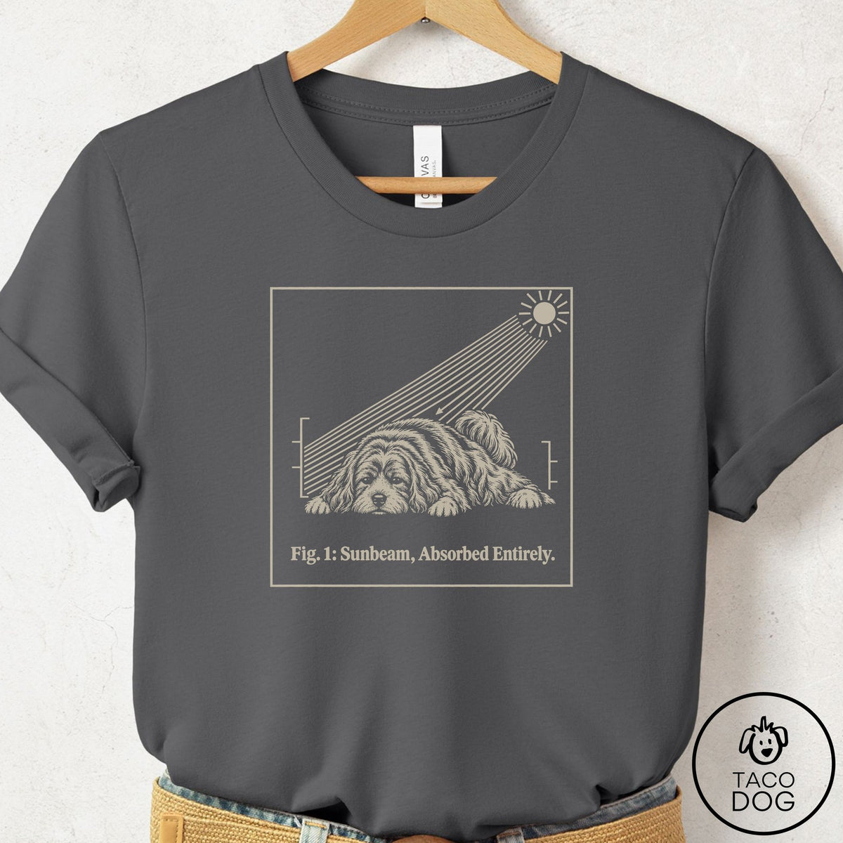 Havanese Sunbeam T-Shirt Asphalt Taco-Dog