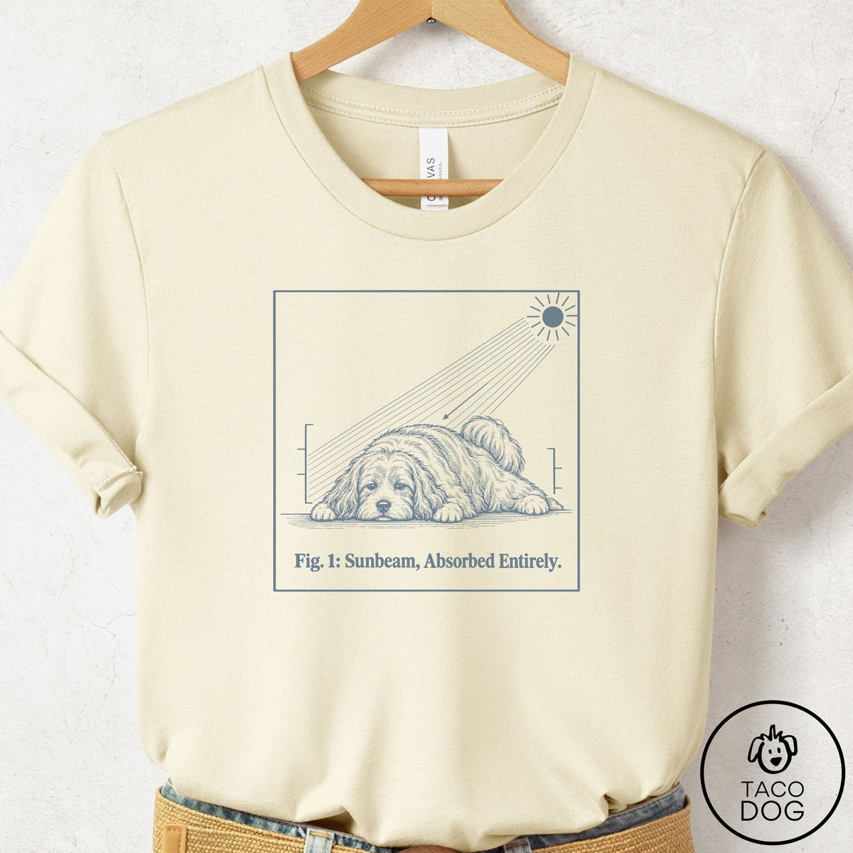 Havanese Sunbeam T-Shirt Natural Taco-Dog