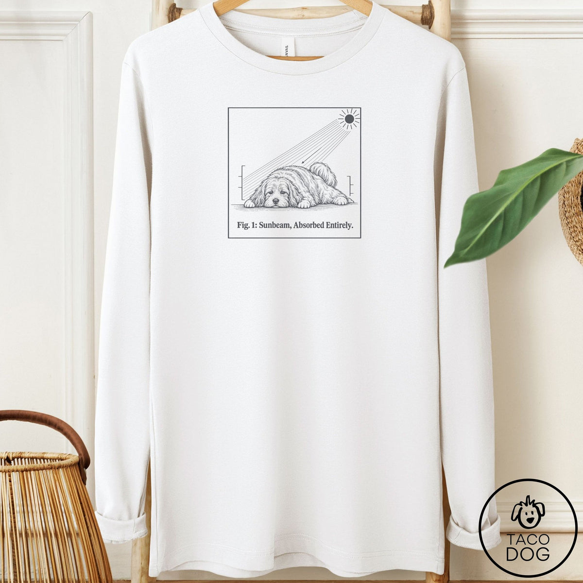 Havanese Sunbeam Long Sleeve Tee White Taco-Dog