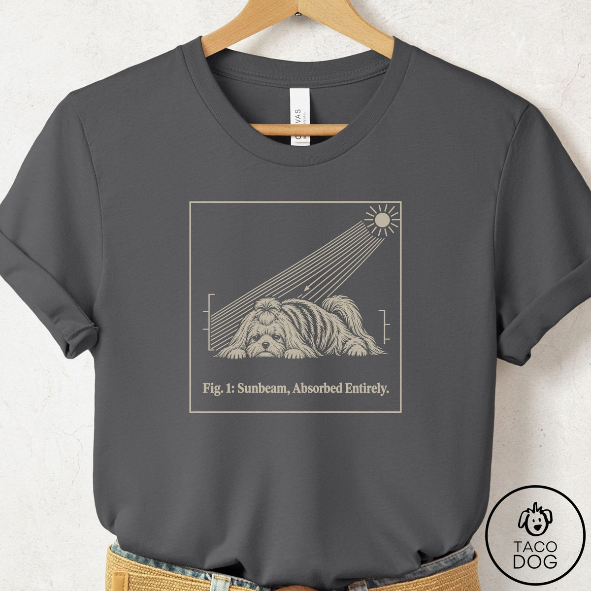 Maltese Sunbeam T-Shirt Asphalt Taco-Dog
