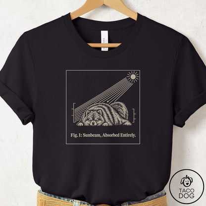 Pomeranian Sunbeam T-Shirt Black Taco-Dog