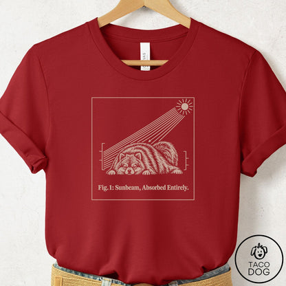 Pomeranian Sunbeam T-Shirt Canvas Red Taco-Dog