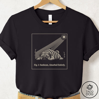 Pug Sunbeam T-Shirt Black Taco-Dog