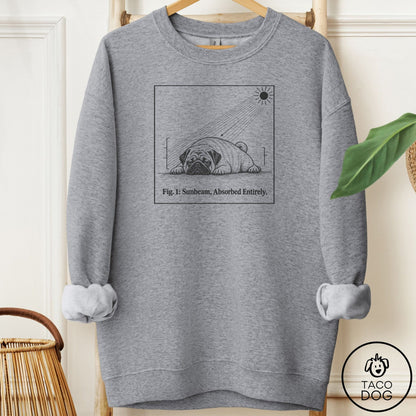 Pug Sunbeam Sweatshirt Graphite Heather Taco-Dog