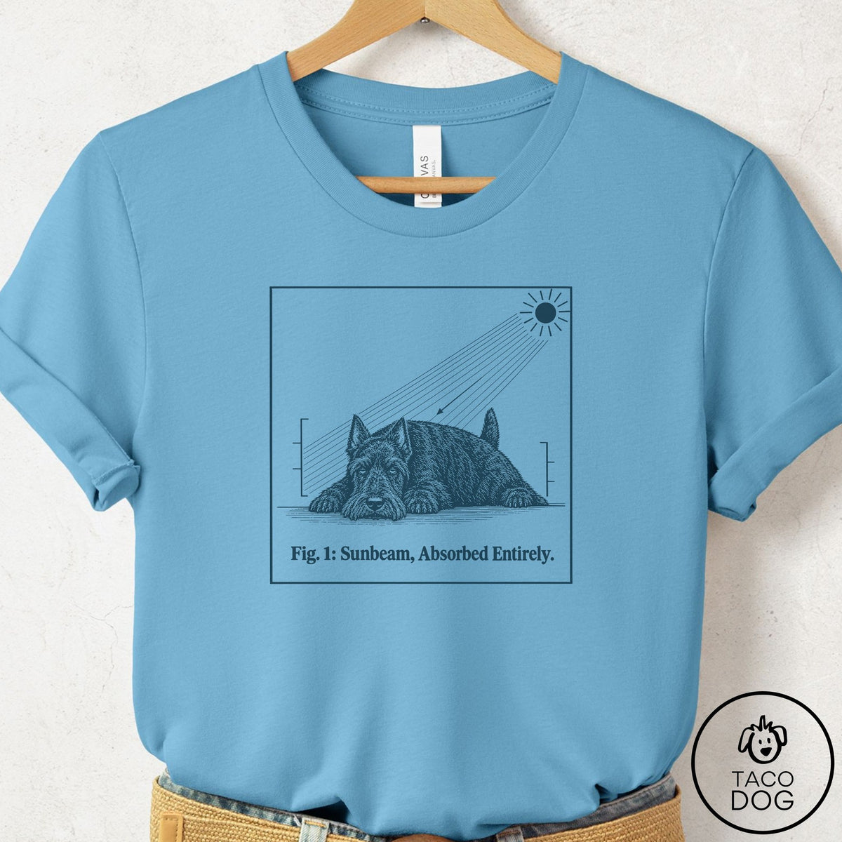 Scottie Sunbeam T-Shirt Ocean Blue Taco-Dog