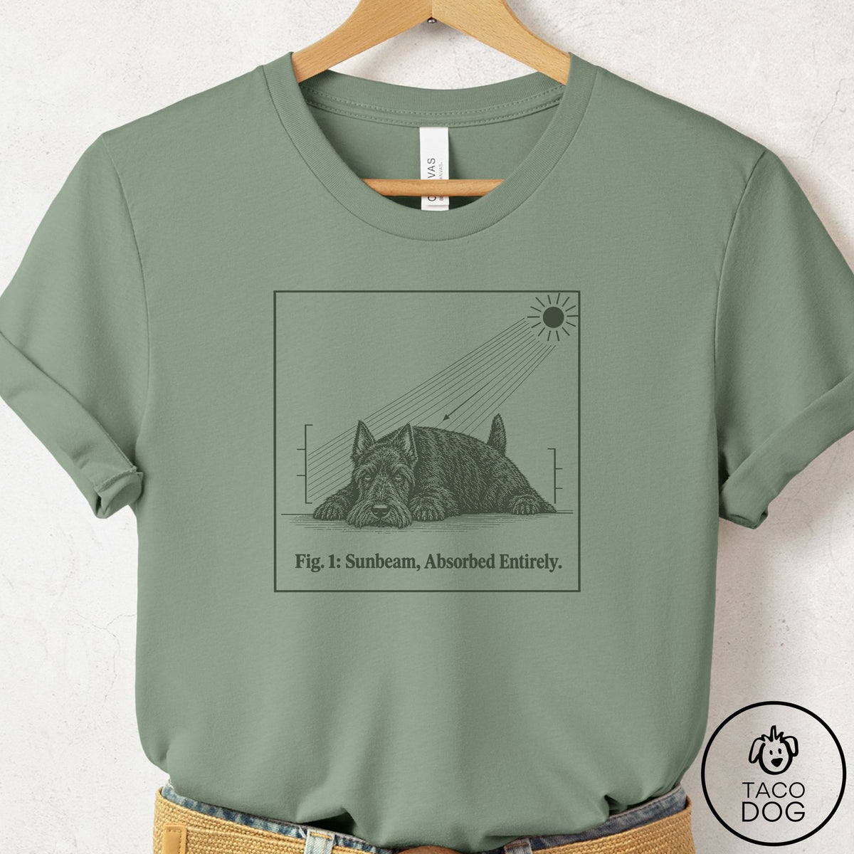 Scottie Sunbeam T-Shirt Sage Taco-Dog
