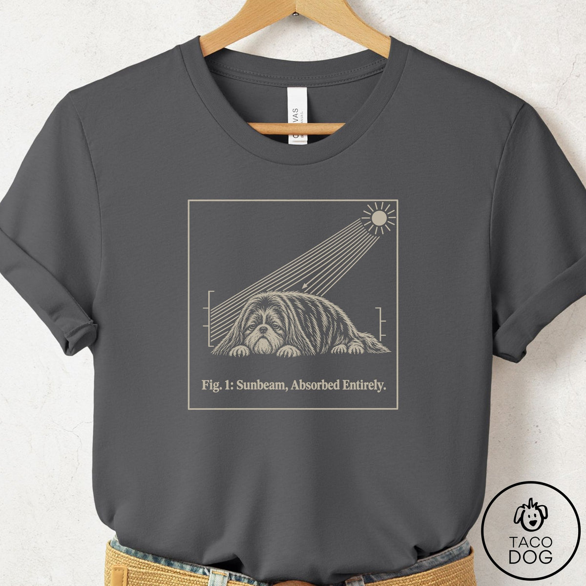 Shih Tzu Sunbeam T-Shirt Asphalt Taco-Dog