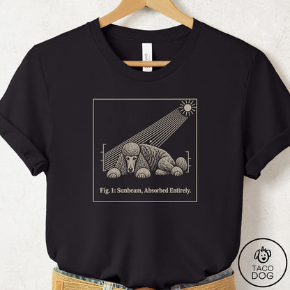 Poodle Sunbeam T-Shirt Black Taco-Dog