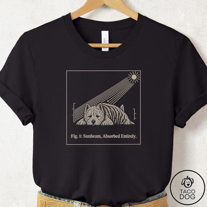 Westie Sunbeam T-Shirt Black Taco-Dog