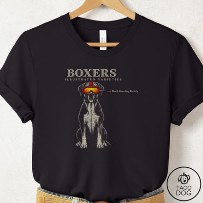 Boxer Sunglasses Field Guide T-Shirt Black Taco-Dog