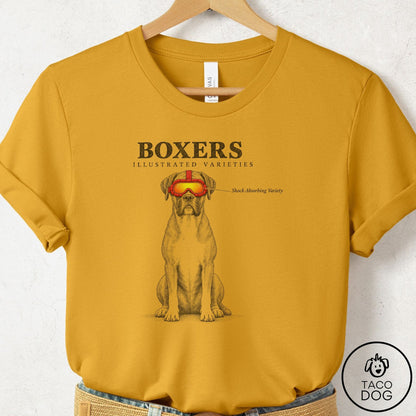 Boxer Sunglasses Field Guide T-Shirt Mustard Taco-Dog