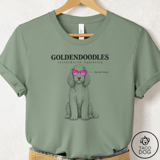 Doodle Sunglasses Field Guide T-Shirt Sage Taco-Dog