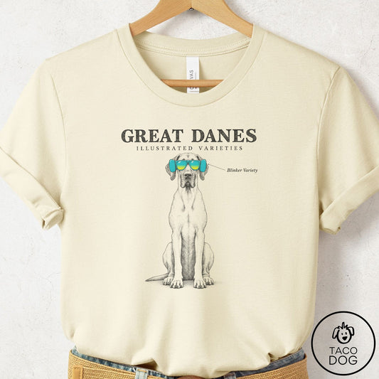 Great Dane Sunglasses Field Guide T-Shirt Natural Taco-Dog