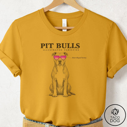 Pitbull Sunglasses Field Guide T-Shirt Mustard Taco-Dog