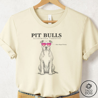 Pitbull Sunglasses Field Guide T-Shirt Natural Taco-Dog