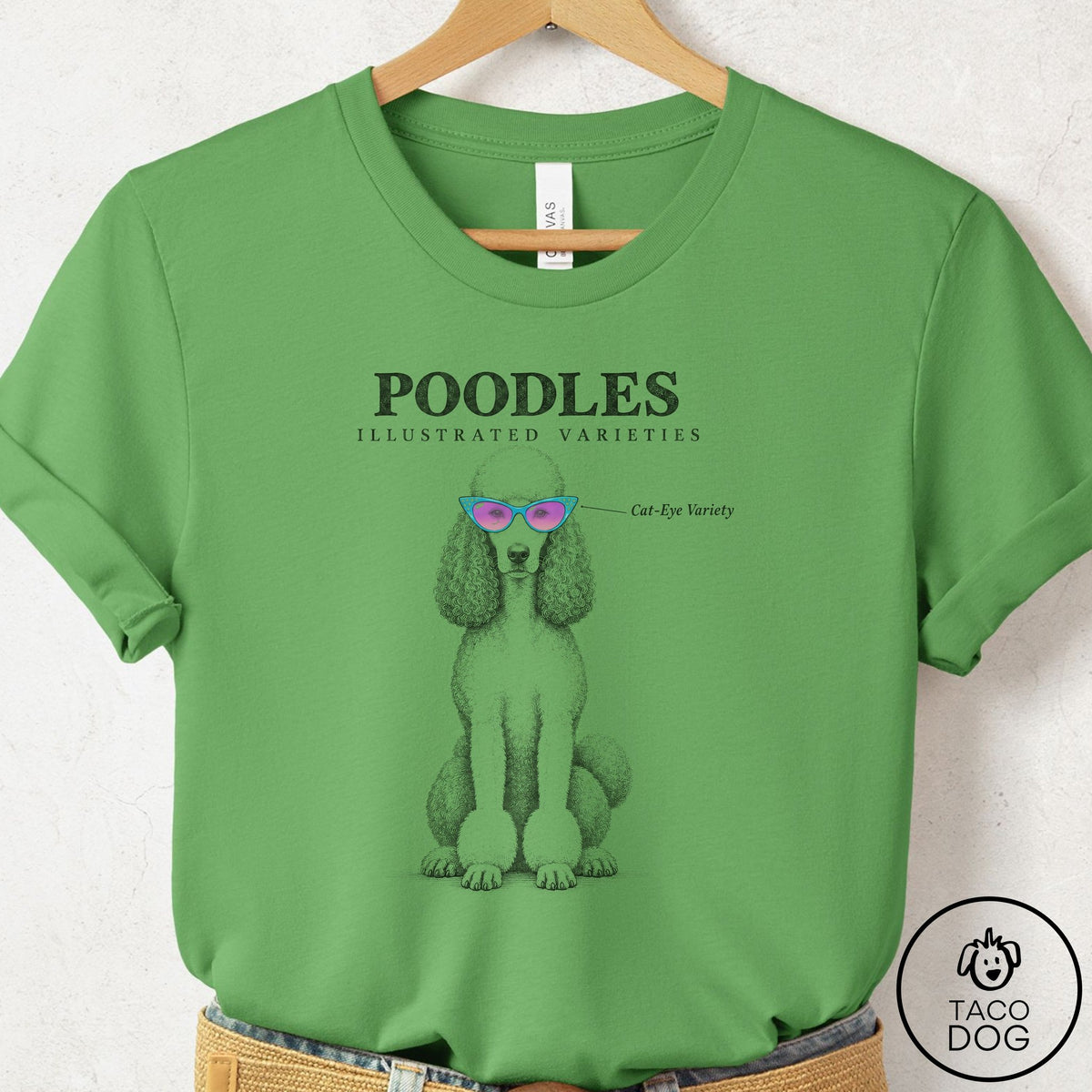 Poodle Sunglasses Field Guide T-Shirt Leaf Taco-Dog