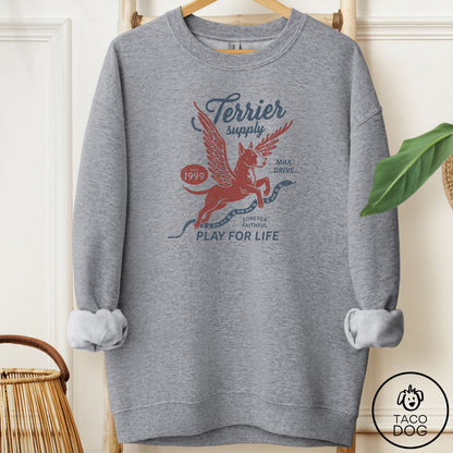 Bull Terrier Supply Sweatshirt Graphite Heather Taco-Dog