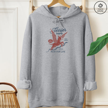 Bull Terrier Supply Hoodie Graphite Heather Taco-Dog