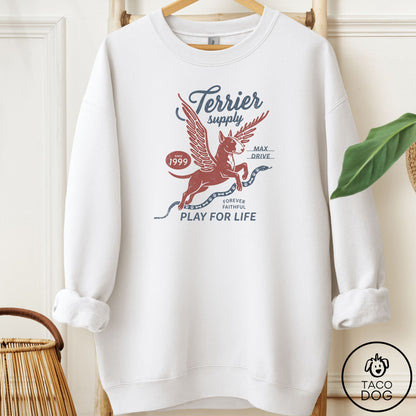 Bull Terrier Supply Sweatshirt White Taco-Dog