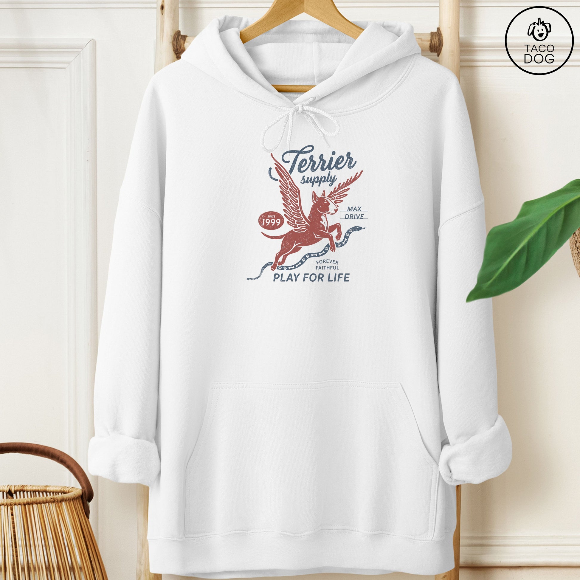 Bull Terrier Supply Hoodie White Taco-Dog