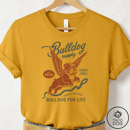 English Bulldog Supply T-Shirt Mustard Taco-Dog