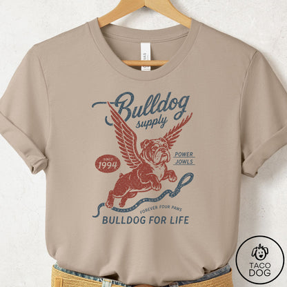 English Bulldog Supply T-Shirt Tan Taco-Dog